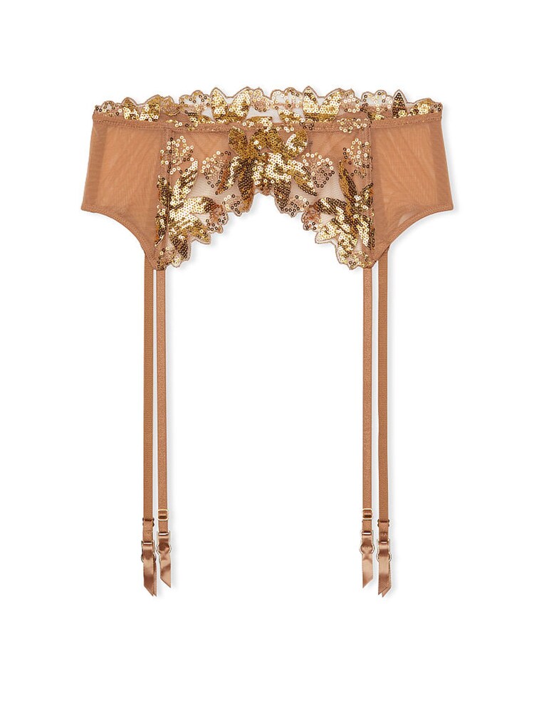 Victoria's Secret Gold Embroidered Suspenders - Image 1 of 2
