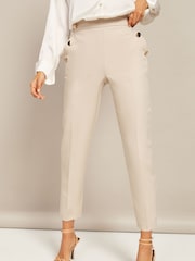 Friends Like These Camel Button Waist Tailored Tapered Trousers - Image 1 of 4