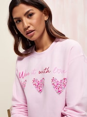 Wear it with Love Pink Hearts Sweatshirt - Women's - Image 4 of 4