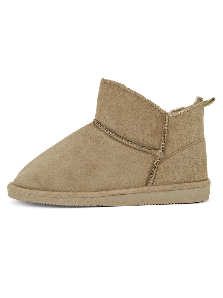 Loungeable Brown Mini Boot Slippers - Image 2 of 5