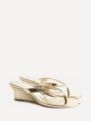 Linzi Gold Santorini Toe Post Platform Wedge Sandals - Image 5 of 5