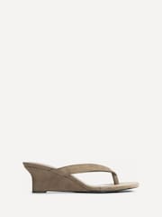 Linzi Natural Santorini Toe Post Platform Wedge Sandals - Image 1 of 4