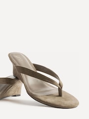 Linzi Natural Santorini Toe Post Platform Wedge Sandals - Image 4 of 4
