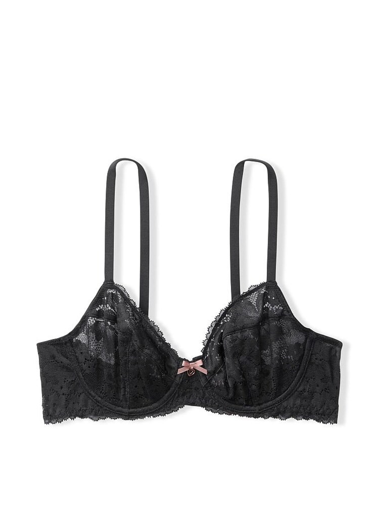 Victoria's Secret Black Lace Unlined Demi Bra - Image 3 of 3
