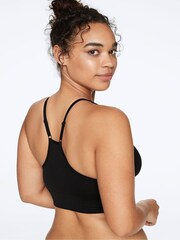 Victoria's Secret PINK Black Everyday Seamless LightlyLined Sports Bra - Image 2 of 3