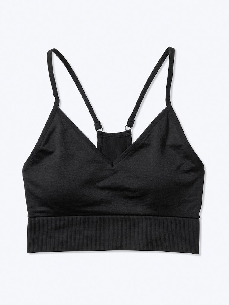 Victoria's Secret PINK Black Everyday Seamless LightlyLined Sports Bra - Image 3 of 3