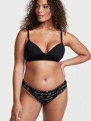 Victoria's Secret Black Sign Me Up Cotton Bikini Knickers - Image 1 of 1