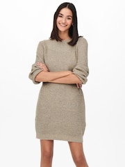 JDY Natural Knitted Dress - Image 2 of 7