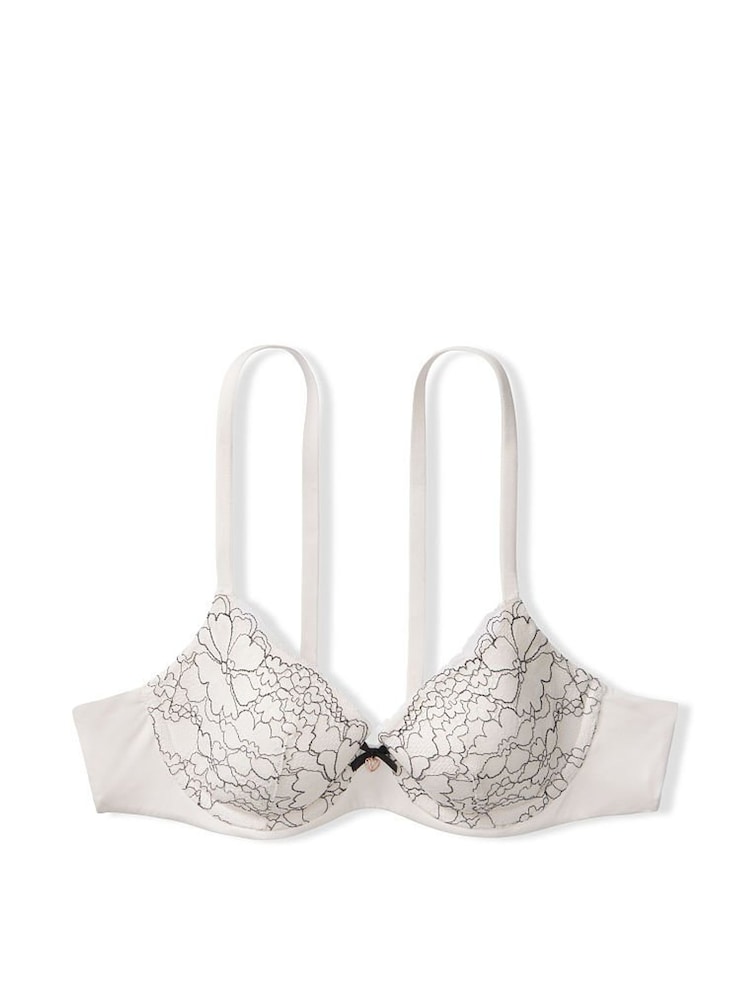 Victoria's Secret Coconut White Corded XDYE Lace Lightly Lined Demi Bra - Image 4 of 4