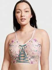 Victoria's Secret Pink Fizz Embroiderd Unlined Corset Bra Top - Image 1 of 4