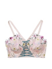 Victoria's Secret Pink Fizz Embroiderd Unlined Corset Bra Top - Image 3 of 4