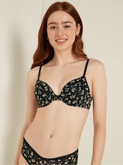Victoria's Secret PINK Pure Black Floral Lace Lightly Lined T-Shirt Bra - Image 1 of 5