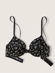 Victoria's Secret PINK Pure Black Floral Lace Lightly Lined T-Shirt Bra - Image 3 of 5