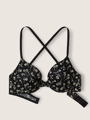 Victoria's Secret PINK Pure Black Floral Lace Lightly Lined T-Shirt Bra - Image 4 of 5