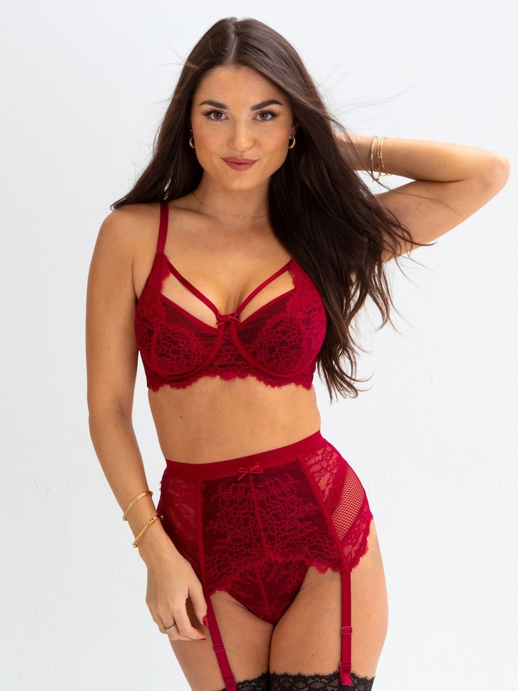 Rot - Pour Moi Dark Romance Wattierter BH - Bild 2 von 4