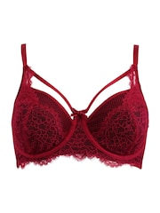 Rot - Pour Moi Dark Romance Wattierter BH - Bild 3 von 4