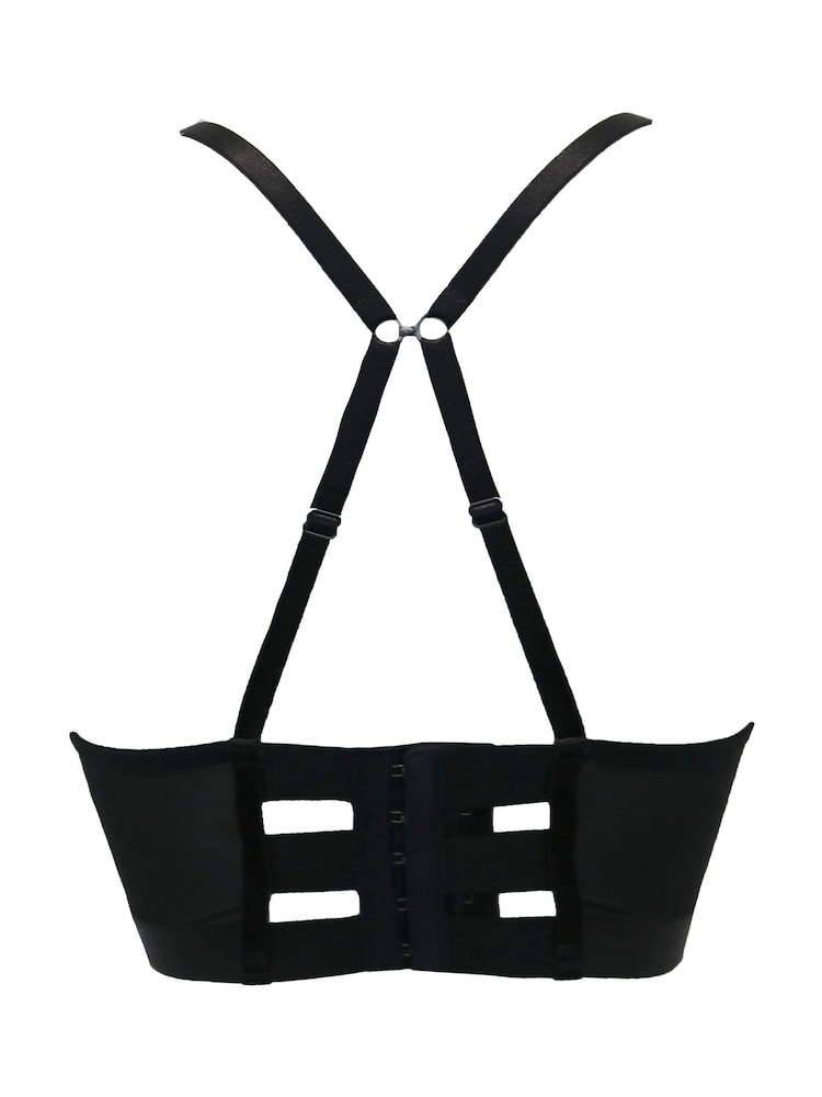 Pour Moi Black Longline Obsessed Double Strap Underwired Bra - Image 5 of 5