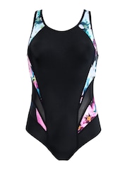 Pour Moi Black Floral Energy Chlorine Resistant Swimsuit - Image 4 of 5