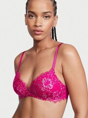 Victoria's Secret Wicked Rose Pink Lace Lightly Lined Non Wired Bra - Image 1 of 3