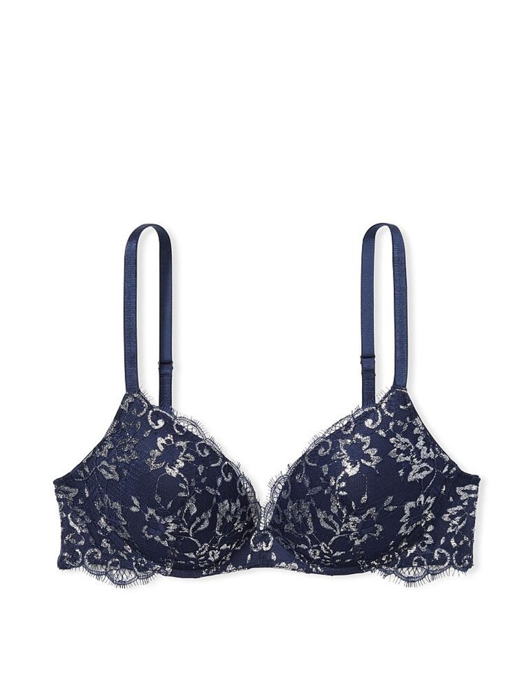 Victoria's Secret Ensign Navy Blue Lace Lightly Lined Non Wired Bra - Image 5 of 5 Victoria's Secret Ensign Navy Blue Lace Lightly Lined Non Wired Bra - Image 5 of 5