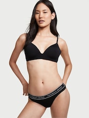 Victoria's Secret Black Thong Logo Knickers - Image 1 of 4