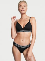 Victoria's Secret Black Thong Logo Knickers - Image 3 of 4