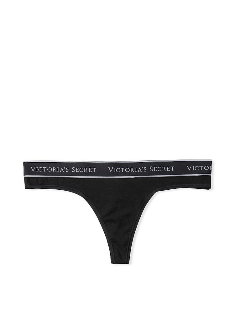 Victoria's Secret Black Thong Logo Knickers - Image 4 of 4 Victoria's Secret Black Thong Logo Knickers - Image 4 of 4