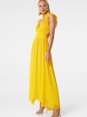 Forever New Yellow Selena Ruffle Shoulder Maxi Dress - Image 3 of 4