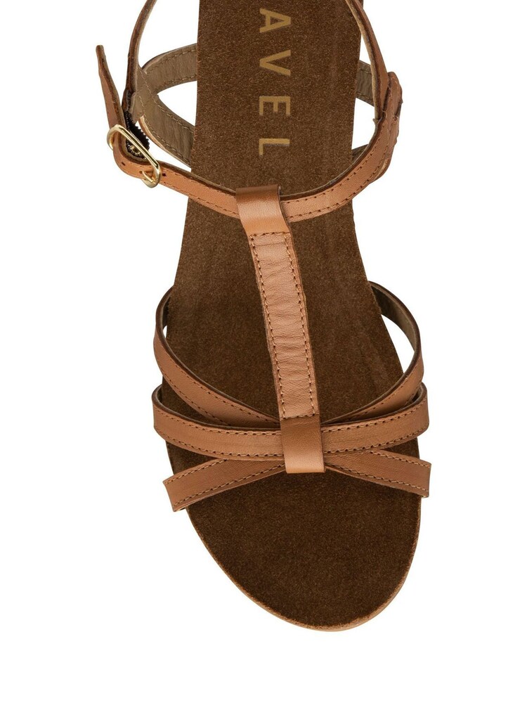 Ravel Brown Gladiator Ladies Wedge Sandal - Image 4 of 4 Ravel Brown Gladiator Ladies Wedge Sandal - Image 4 of 4