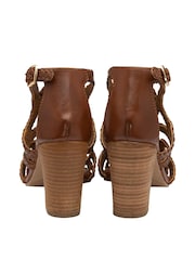 Ravel Brown Ladies Block Heel Sandal - Image 3 of 4