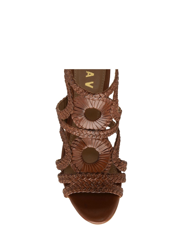 Ravel Brown Ladies Block Heel Sandal - Image 4 of 4