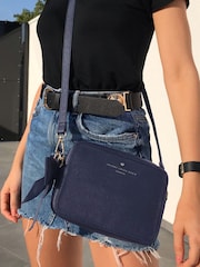 Johnny Loves Rosie Navy Blue Fran Crossbody Bag With Detachable Strap - Image 2 of 3
