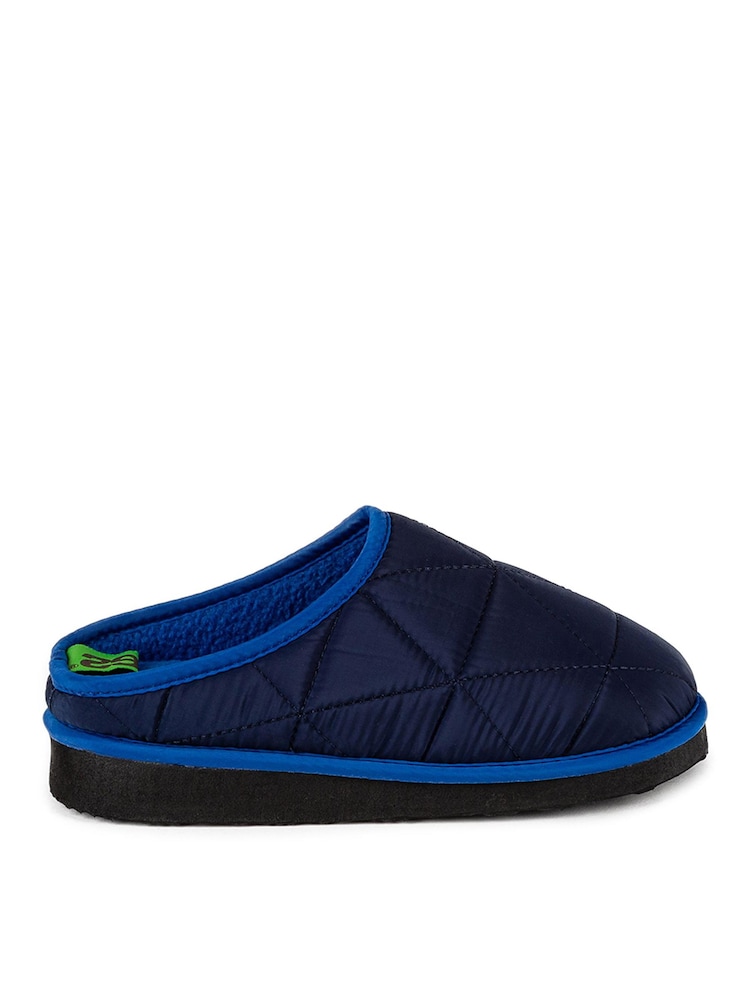 Totes Navy Boys Premium Quilted Mule Slippers Mini Me - Image 2 of 5