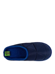 Totes Navy Boys Premium Quilted Mule Slippers Mini Me - Image 4 of 5