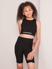 Lipsy Black Long Length High Waist Active Cycling Short - Image 1 of 4
