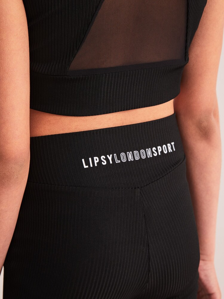 Lipsy Black Long Length High Waist Active Cycling Short - Image 4 of 4