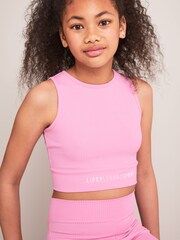 Lipsy Rose Pink Sleeveless Active Crop Top - Image 1 of 3