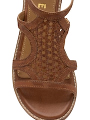Braun - Ravel Damen Römersandalen aus Leder mit niedrigem Keilabsatz - Bild 4 von 4