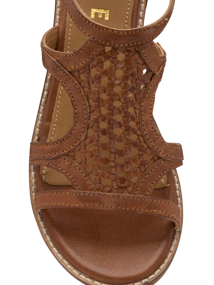 Braun - Ravel Damen Römersandalen aus Leder mit niedrigem Keilabsatz - Bild 4 von 4