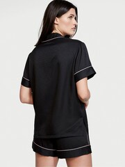 Victoria's Secret Black Leopard Satin Short Pyjama Set - Image 2 of 3