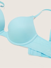 Victoria's Secret PINK Blue Breeze Smooth Push Up T-Shirt Bra - Image 3 of 3