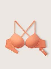 Victoria's Secret PINK Coral Cream Orange Add 2 Cups Smooth Push Up T-Shirt Bra - Image 4 of 5