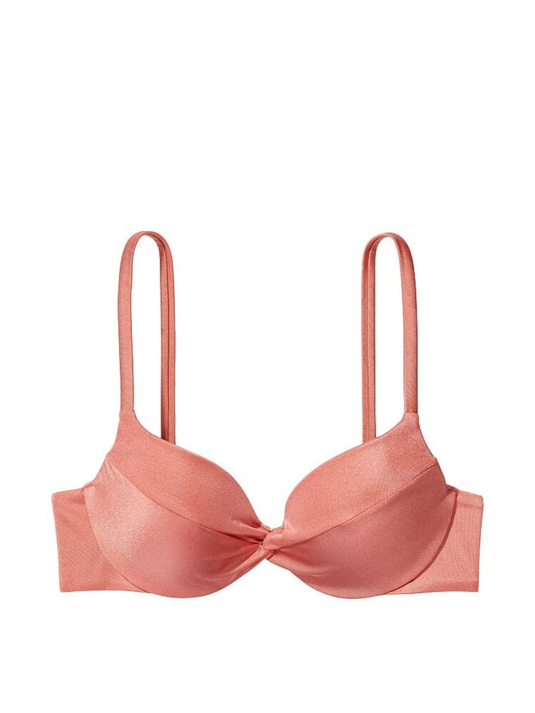 Victoria's Secret Canyon Rose Pink Twist Removable PushUp Swim Top - Image 3 of 3