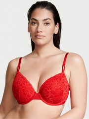 Victoria's Secret Lipstick Red Lightly Lined T-Shirt Demi Bra - Image 1 of 3