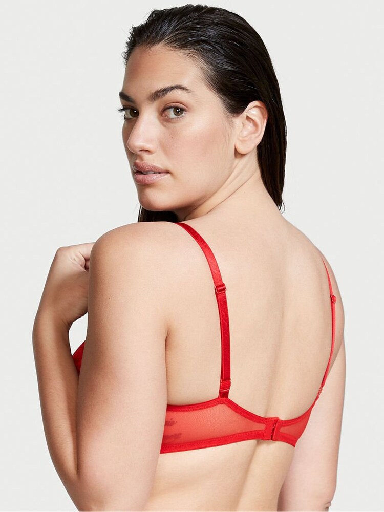 Victoria's Secret Lipstick Red Lightly Lined T-Shirt Demi Bra - Image 2 of 3