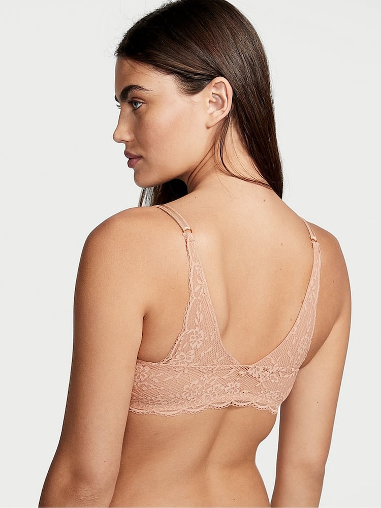 Victoria's Secret Sweet Nougat Nude Front Fastening Lightly Lined Full Coverage Bra - Image 2 of 4 Victoria's Secret Sweet Nougat Nude Front Fastening Lightly Lined Full Coverage Bra - Image 2 of 4