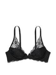 Victoria's Secret Black Lace Half Pad Plunge Bra - Image 6 of 8