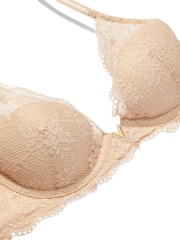 Victoria's Secret Champagne Nude Lace Half Pad Plunge Bra - Image 5 of 5