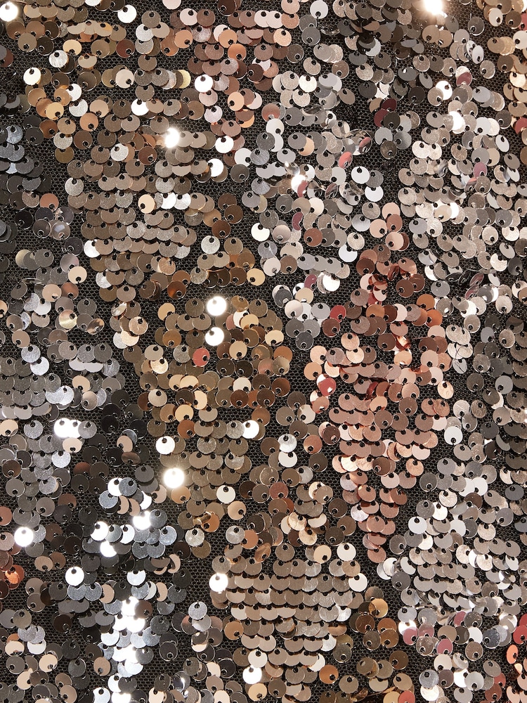 Love & Roses Gold and Silver Sequin Embellished Mini Skirt - Image 2 of 4
