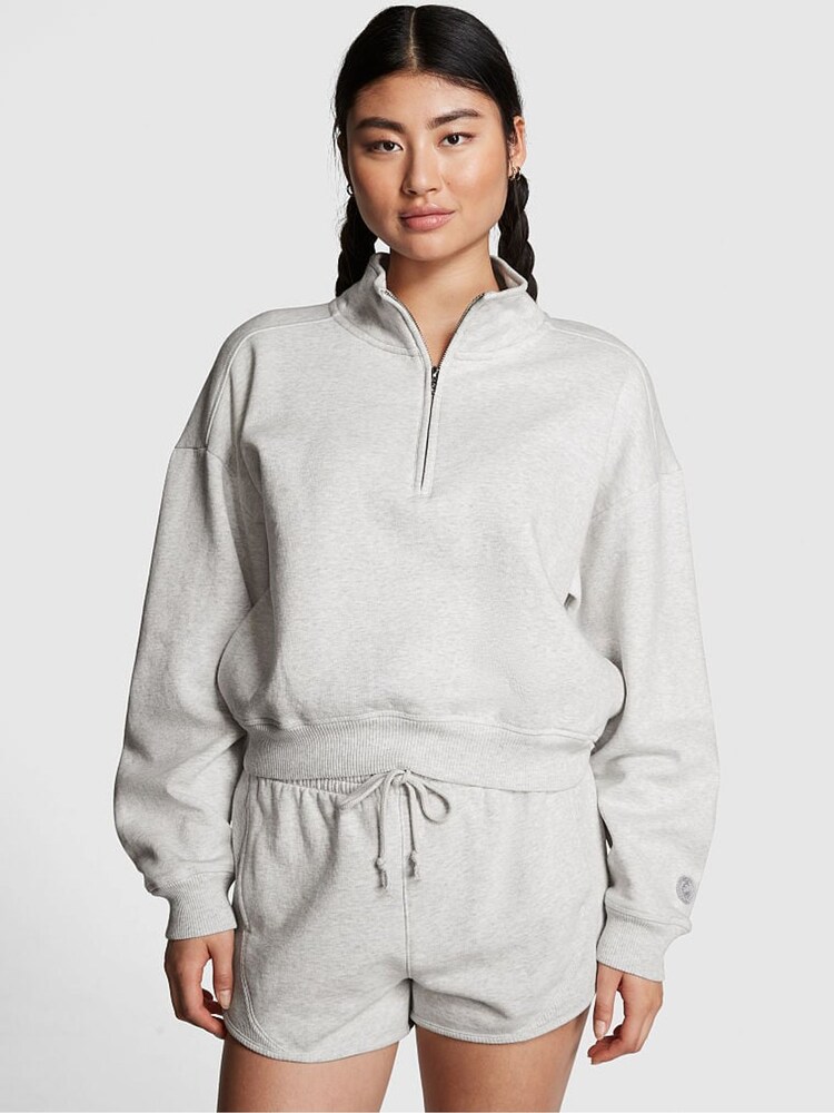 Victoria's Secret PINK Heather Grey Fleece Sweatshirt - Image 1 of 1